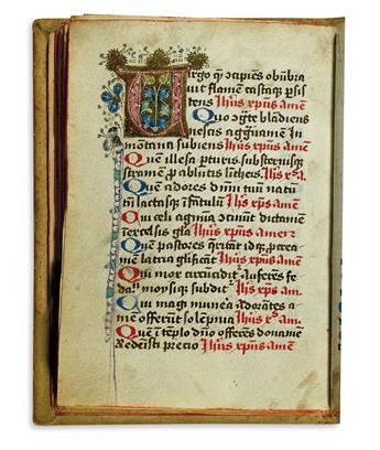 CATHOLIC LITURGY.  [Prayer book.]  Illuminated manuscript in Latin.  Northern Netherlands, later 15th century